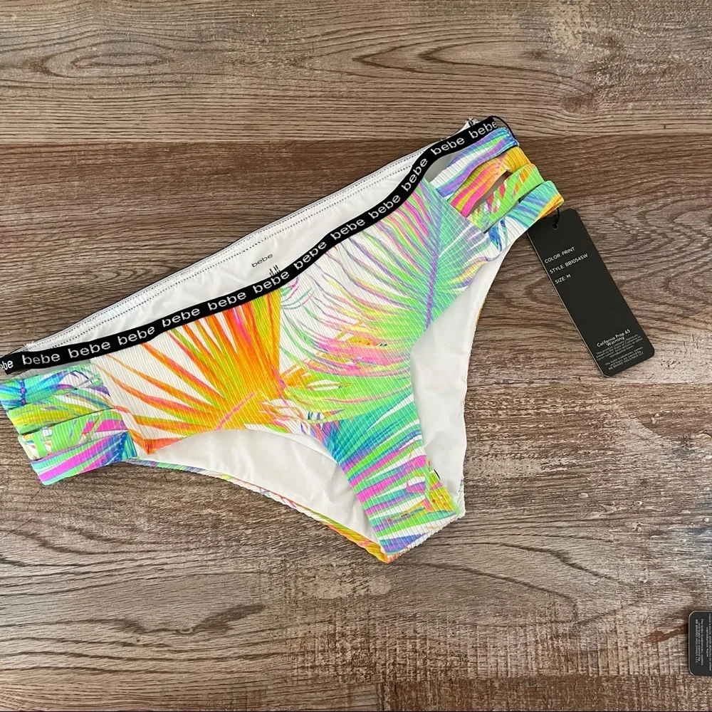 Bebe Tropical Print Two-Piece Swimsuit